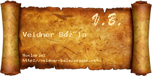 Veidner Béla névjegykártya