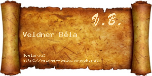 Veidner Béla névjegykártya